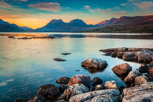 Dawn over Loch Bad a&#039; Ghaill, Coigach, Scotland. HC022