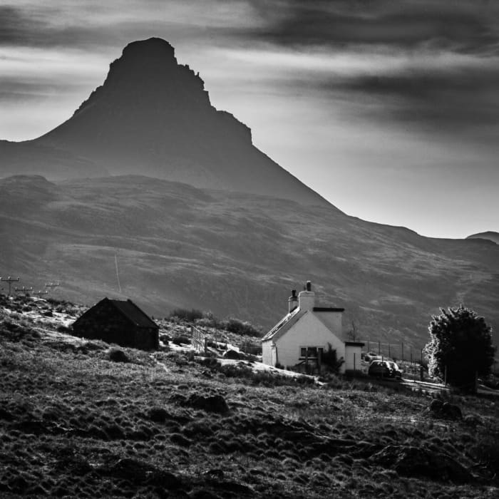 Stac Pollaidh in profile from the west, Coigach, Wester Ross, Scotland. SM002