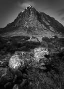 Buachaille Etive Mor and rocks, Glencoe, Scotland. SM005