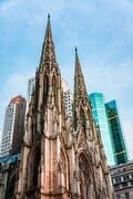 Fifth Avenue facade of St Patrick's Cathedral, New York City NY026