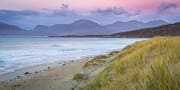 The dunes at Luskentyre and the hills of North Harris, Western Isles, Scotland. HB027