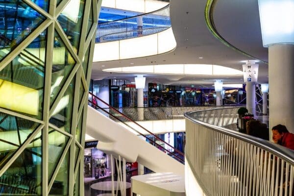 Interior detail of the MyZeil mall in Frankfurt am Main, Hesse, Germany. FF026