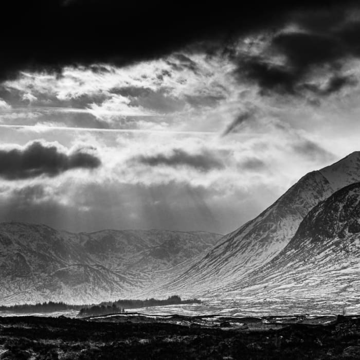 Corrie Ba and the Black Mount, Rannoch Moor, Scotland. SM010