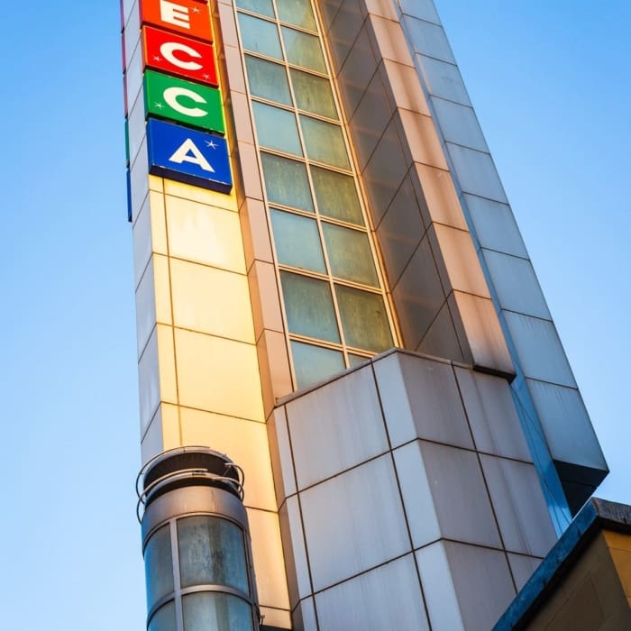 Art Deco advertising tower originally constructed in 1936 for Green&#039;s Playhouse cinema, Dundee, Scotland. DD020