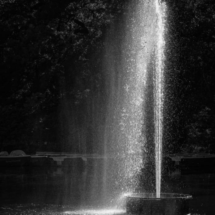 Fountain in the Palmengarten, Frankfurt am Main, Germany.