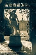 The statue of Diana, goddess of the hunt, located on the hill overlooking Biltmore House, Asheville, North Carolina, USA. NC015