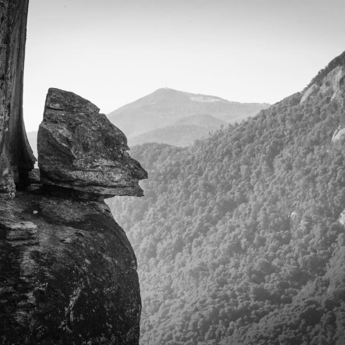 Devil&#039;s Head Rock at Chimney Rock State Park, North Carolina, USA. CM004