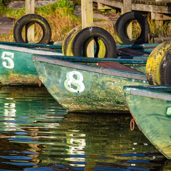 Boats at Monickie Country Park, Angus, Scotland