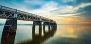 Long exposure of the Tay Railway Bridge at Sunset DD137