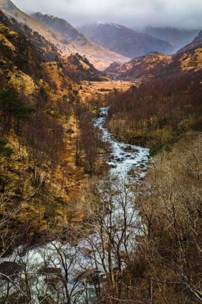 Glen Nevis from the Steall path. HC059