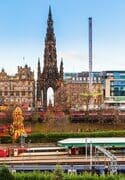 Princes Street, Gardens and Waverley Station, Edinburgh, Scotland. EH001