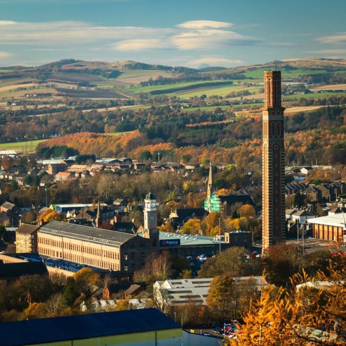 Cox&#039;s Stack and Dundee Law, Dundee, Scotland.