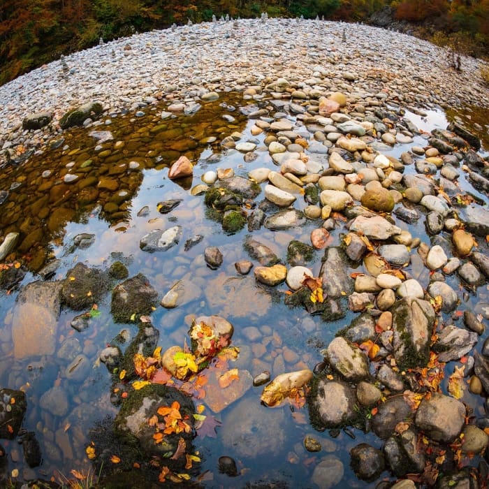 Fisheye view of the River Garry at Killicrankie. PH004