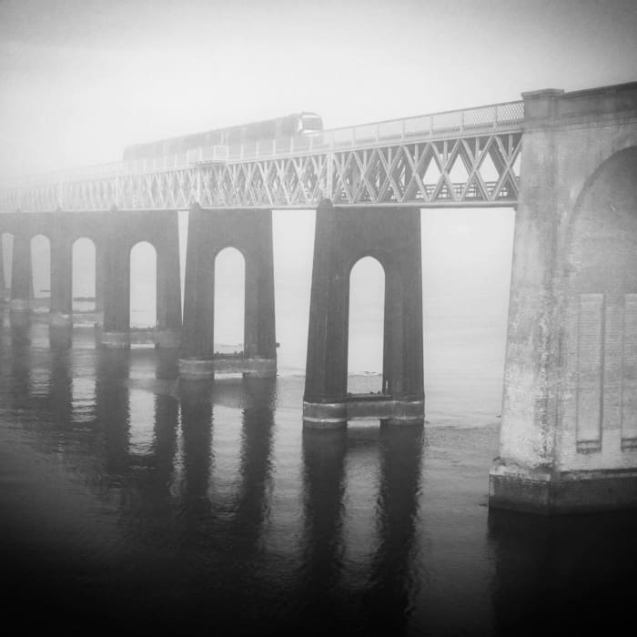 The southern end of the Tay Railway Bridge, Wormit, Fife, Scotland. DM002