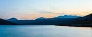 Dusk behind the Torridon mountains from Loch a' Chroisg, Wester Ross, Scotland. SC088