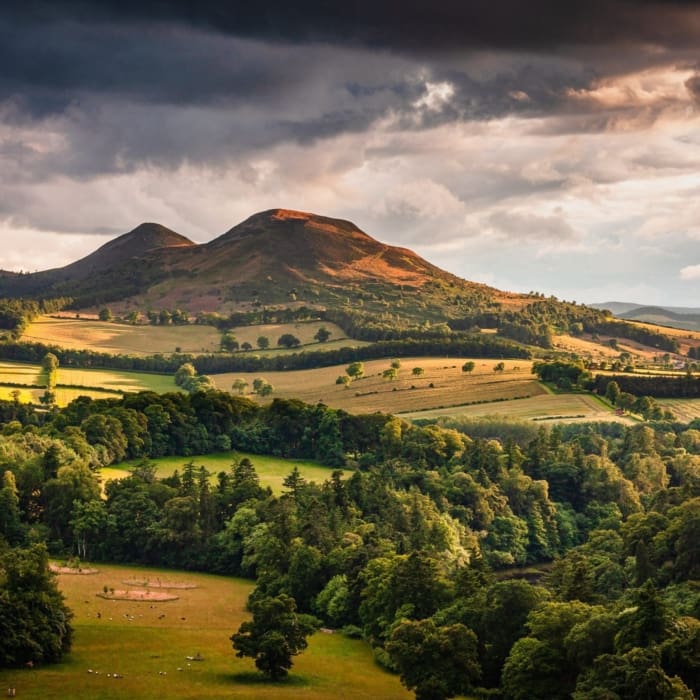 The Eildon Hills from Scott&#039;s View, The Borders, Scotland. BD002