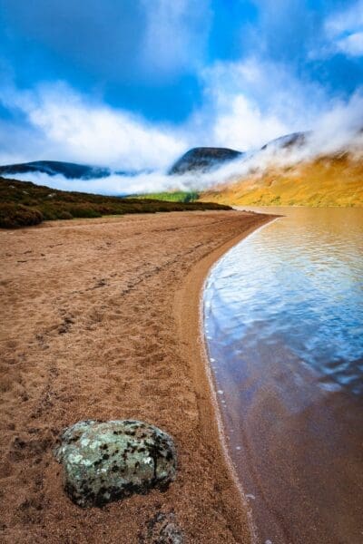 Shore of Loch Muick, Cairngorms National Park, Scotland. HC025