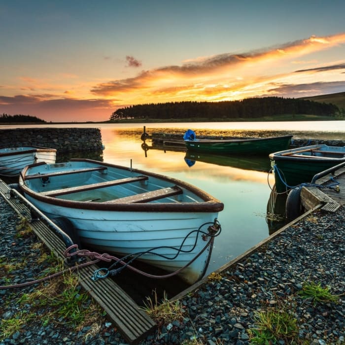 Harbour on Portmore Loch, Borders, Scotland. BD004