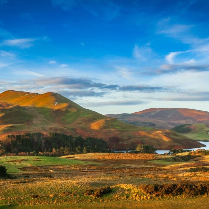 The Pentland Hills from Castlelaw, Midlothian, Scotland. LN001