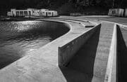 Abandoned outdoor swimming pool at Tarlair on the Moray Coast, Scotland. SM023