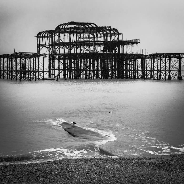 The derelict East Pier, Brighton, England. EM004