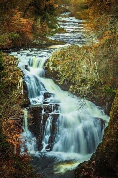 Reekie Linn on the River Isla, Angus, Scotland. TA002