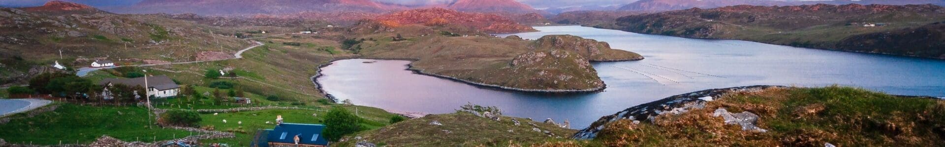 Loch Sheigra and Loch Inchard from Kinlochbervie, Sutherland, Scotland. HC038