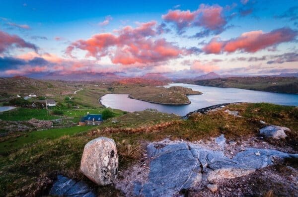 Loch Sheigra and Loch Inchard from Kinlochbervie, Sutherland, Scotland. HC038