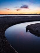 Sunset at Monifieth beach, Angus, Scotland. DD170