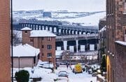 The Tay Railway Bridge from the top of Taylor's Lane, Dundee, Scotland. DD167