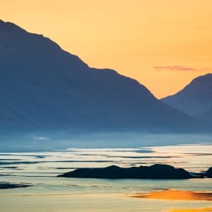 Sunrise over Upper Loch Torridon from Applecross, Wester Ross, Scotland. AP006