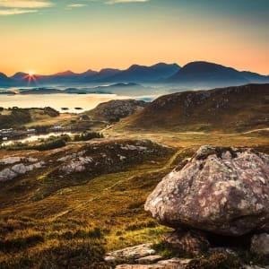 Sunrise over Upper Loch Torridon from Applecross, Wester Ross, Scotland. AP007