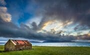 Derelict stone barn at Clestrain, Orkney Islands. OR001