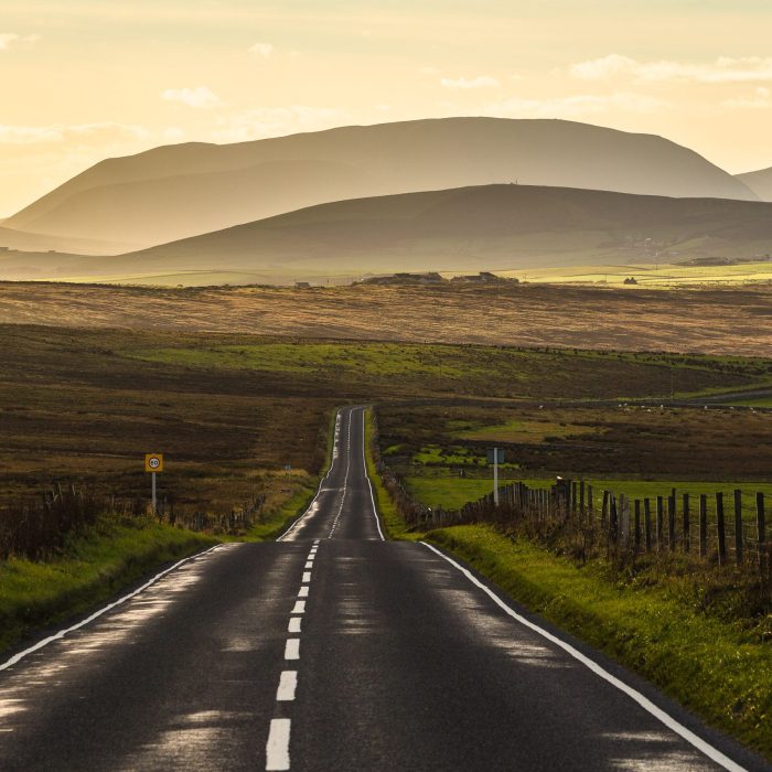 The hills of Orphir on the Mainland and of Hoy, Orkney Islands. OR018