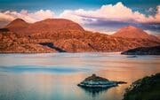 Beinn Alligin and Liathach from Kenmore, Applecross, Scotland. AP017