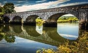 The 'Avonmore Bridge',  built in 1850, carries the R669 road over the River Blackwater at Cappoquin, County Waterford, Ireland. BW018