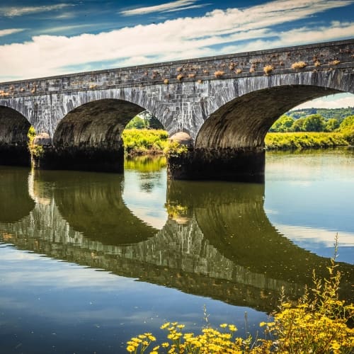 The &#039;Avonmore Bridge&#039;, Cappoquin, County Waterford, Ireland. BW018