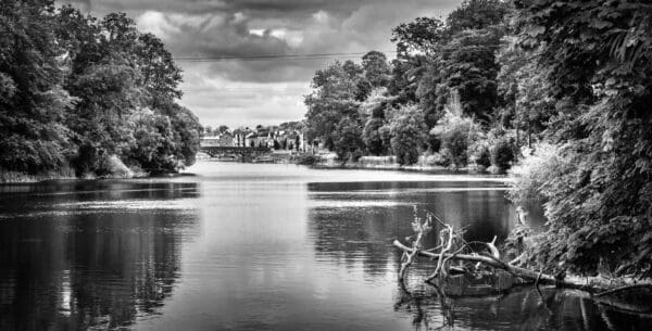 Fermoy and the River Blackwater, County Cork, Ireland.  BW025