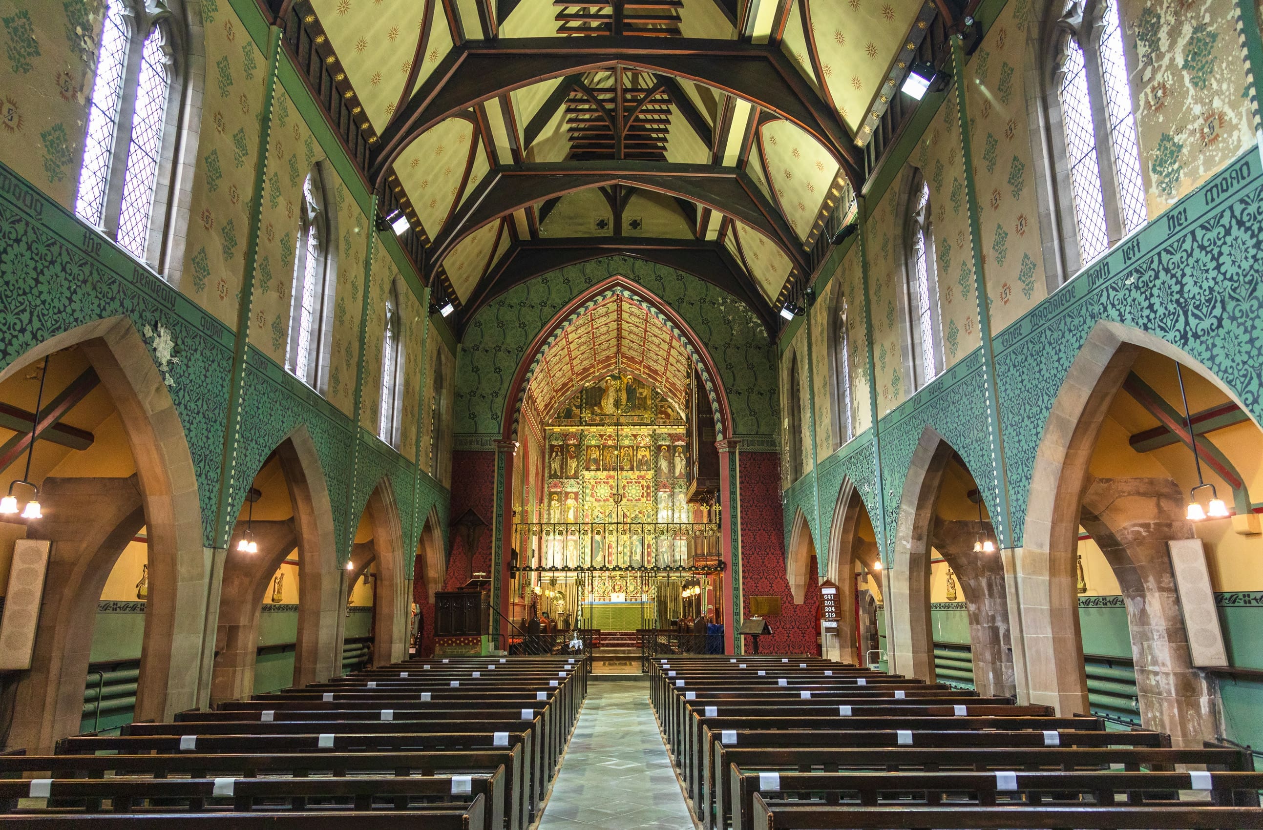 Interior of St Salvador's Church, Dundee, Scotland