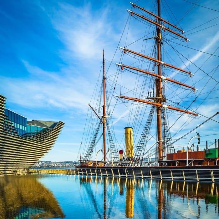 RRS Discovery and the Dundee V&amp;A, Dundee, Scotland.