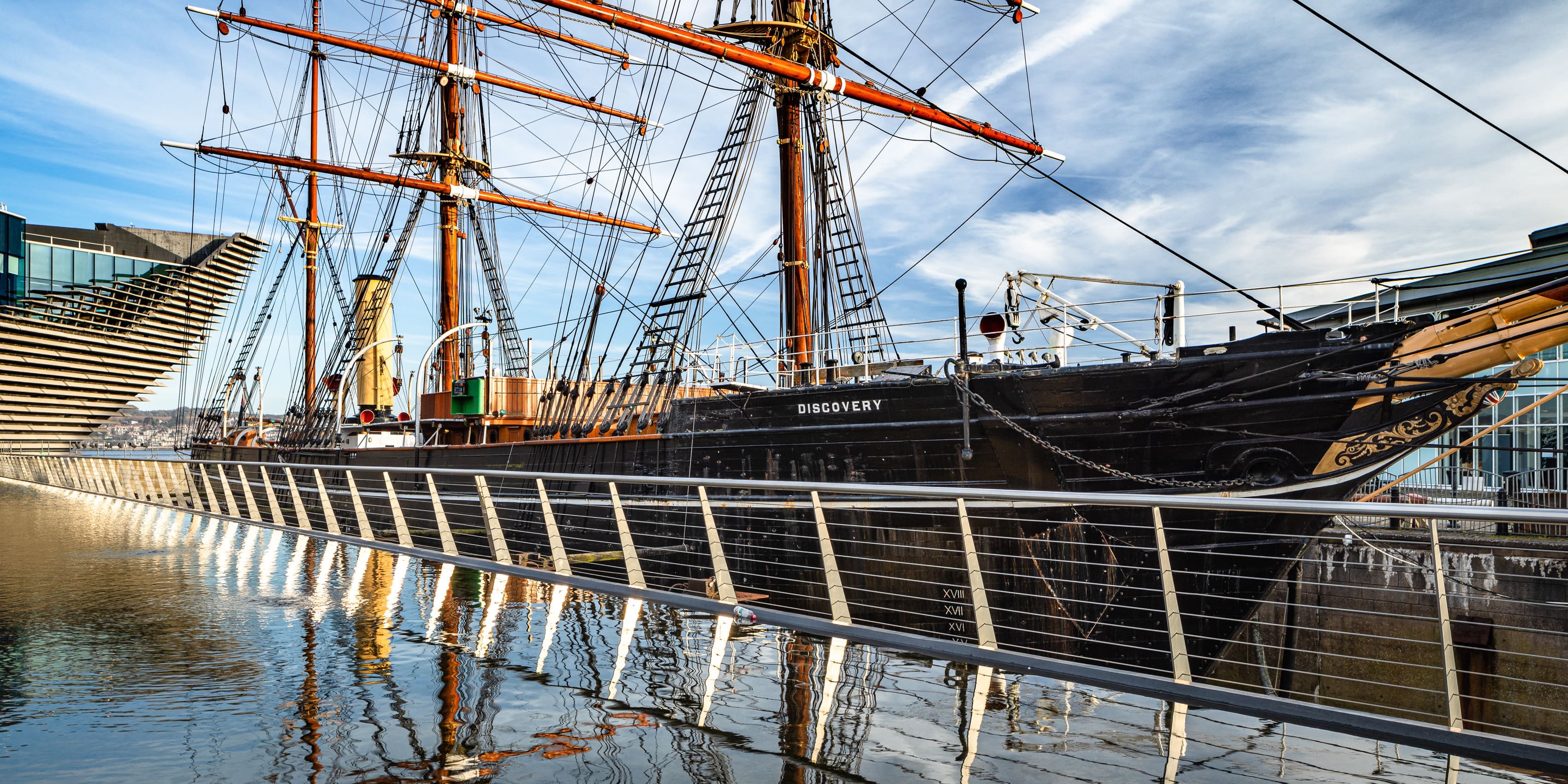 RRS Discovery and the Dundee V&A, Dundee, Scotland.