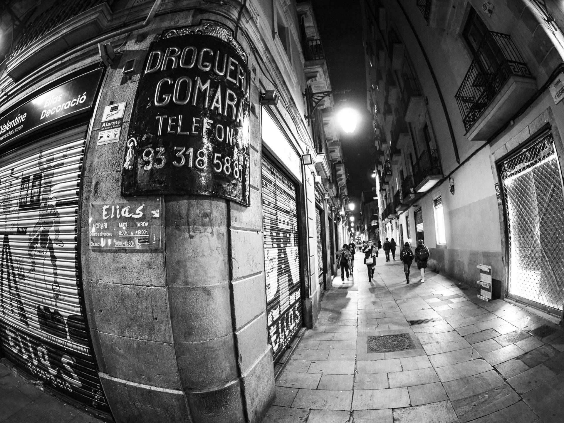 Drogueria Gomara sign, Carrer d'Elisabets, Barcelona.